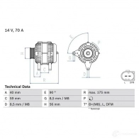 Генератор BOSCH 5ZXFUR9 332738 426 0 0986042600 - Изображение 3