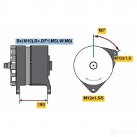 Генератор BOSCH 8M0GN3 Mercedes Vario 803 6 0986080360