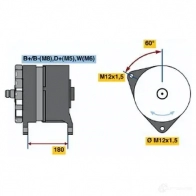 Генератор BOSCH 0120689558 304979 QSUMVNV T1 (RL) 28V 70/140A - Изображение 1
