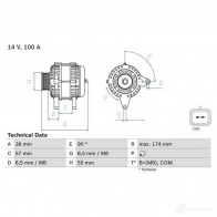 Генератор BOSCH 8 320 0O3P5 333484 0986083200 - Изображение 3