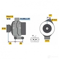 Генератор BOSCH 80 23 966GB Ford Fiesta 4 (DX, J) 1995 – 2002 0986080230