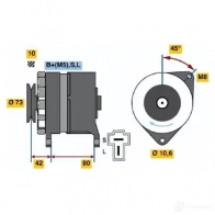Генератор BOSCH UHF39V 3 344 332086 0986033441