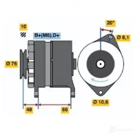 Генератор BOSCH 3 174 0986031740 EJ4EF 332028