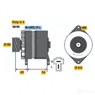 Генератор BOSCH 332272 YCQ2HY 0986036441 36 44
