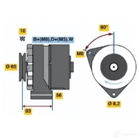 Генератор BOSCH R8C7WO 3 457 0986034570 332170