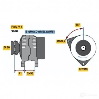 Генератор BOSCH 446 3 O2C2TV1 332850 0986044631