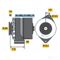 Генератор BOSCH TC3HBY 3 651 0986036510 332277