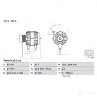 Генератор BOSCH 0986083580 835 8 LUKBZ2S 333515 - Изображение 3