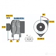 Генератор BOSCH 446 8 RWTKP6P Ford Fiesta 4 (DX, J) 1995 – 2002 0986044681