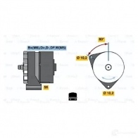 Генератор BOSCH 0120450015 304683 NE3LT N1 (-) 28V 10/55A - Изображение 6