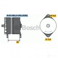 Генератор BOSCH 0120689550 304976 8SZESH T1 (RL) 28V 65/120A - Изображение 7