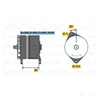 Генератор BOSCH 0120469024 N1 (-) 28V 10/55A 304743 QFJD4H4 - Изображение 7