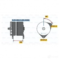 Генератор BOSCH 0120689569 304982 DX2H2 T1 (R) 28V 70/140A - Изображение 2