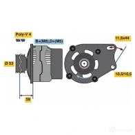 Генератор BOSCH 0986080540 Fiat Doblo 6UIIIN 805 4