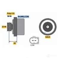 Генератор BOSCH 01220aa2b0 NFB2 (>) 14V 90/150A CS8LHES 305046 - Изображение 6