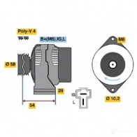 Генератор BOSCH VAAOV 332914 0986045441 4 544