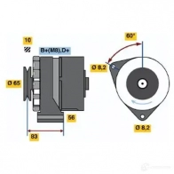 Генератор BOSCH ARCKUVH 331955 0986030540 30 54