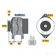 Генератор BOSCH 0986045691 332938 HYG80 4 569