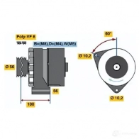 Генератор BOSCH 6033gb3030 N1 (R) 14V 36/80A N0TVY 362086