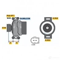 Генератор BOSCH 2HU N0Z 0121715017 1437240583 - Изображение 4