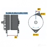 Генератор BOSCH 304731 N1 (R) 28V 10/80A 0120468140 VNH9MV5