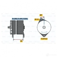 Генератор BOSCH N1 (R) 28V 10/55A 304752 D83KV9X 0120469048 - Изображение 2