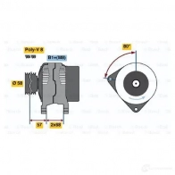 Генератор BOSCH 305543 E8 (>) 14V 70/132A AL6430N 0124525041 - Изображение 6