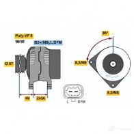 Генератор BOSCH 9XMPGUM 0124525097 E8 (>) 14V 82/155A 305557 - Изображение 6