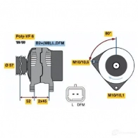 Генератор BOSCH SY24JSX H8P (>) 14V 115/183A 0121715101 305011 - Изображение 2