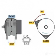 Генератор BOSCH 114HO5P 0986049750 Ford Fiesta 4 (DX, J) 1995 – 2002 49 75