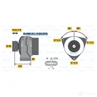 Генератор BOSCH NCB2 (>) 28V 40/110A 0124655036 305693 GHUVL - Изображение 7