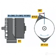 Генератор BOSCH 31 19 0986031190 331993 9TJNS