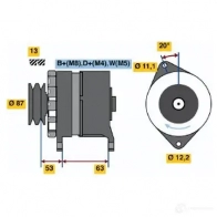 Генератор BOSCH N1 (R) 28V 10/55A RUJUJDK 304738 0120469010