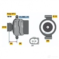 Генератор BOSCH HLSDM 0Q 0121615005 1437240585 - Изображение 3
