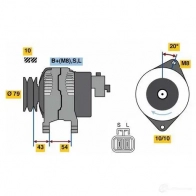 Генератор BOSCH 808 4 333319 AZGLES 0986080840