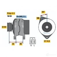 Генератор BOSCH XCMGY5A 429 4 Nissan Vanette (S20) 2 Фургон 1.6 I (HC23) 97 л.с. 1994 – 2001 0986042941