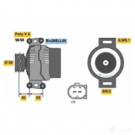 Генератор BOSCH 1423135518 H10P (>) 14V 135/220A 0121813006 ZL8MK