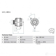 Генератор BOSCH VN9RI 8 394 0986083940 1425142181 - Изображение 3