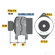 Генератор BOSCH 0986042041 42 04 Renault Master UVUXB9N