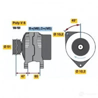 Генератор BOSCH 305064 GC (R) 14V 30/70A 0123110007 BX110007 - Изображение 3