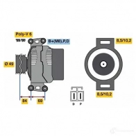 Генератор BOSCH 0986081300 813 0 Mazda 5 (CW) 3 2010 – 2015 P3LXSH