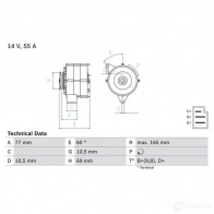 Генератор BOSCH K6FCY 3 140 332009 0986031400
