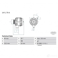 Генератор BOSCH OFK4YT 0986040531 40 53 332567 - Изображение 3