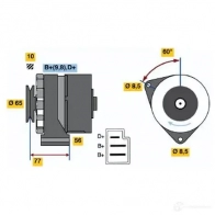 Генератор BOSCH 36 52 332278 60Z4AXV 0986036520