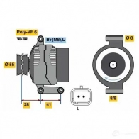 Генератор BOSCH 0986080930 8 093 333328 KAE2KE