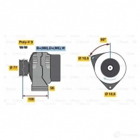 Генератор BOSCH 0124615057 305656 4W9K5 NCB2 (>) 14V 86/150A - Изображение 2