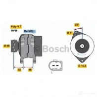 Генератор BOSCH 0D7VHF2 305564 0124525130 E8 (>) 14V 80/150A - Изображение 6