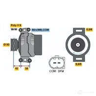 Генератор BOSCH 0NM0 Y 1437240574 0124525055 - Изображение 5
