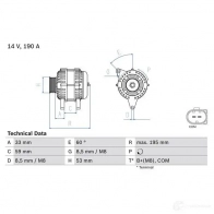 Генератор BOSCH 0986082140 KUBPEWL 821 4 333409 - Изображение 2