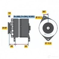 Генератор BOSCH N1 (R) 28V 10/55A 304817 T8UEBRF 0120469999